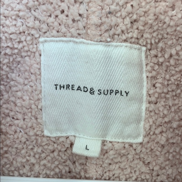 Blush Fluffy Quarter Zip Coat - Picture 2 of 4